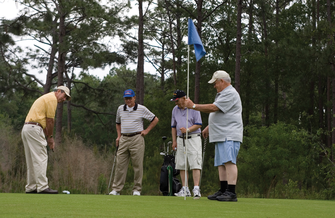 Residents golfing.
